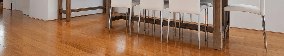 Professionally installed and refinished bamboo flooring in a residential home, showcasing smooth finish and natural wood tones in Columbus, OH